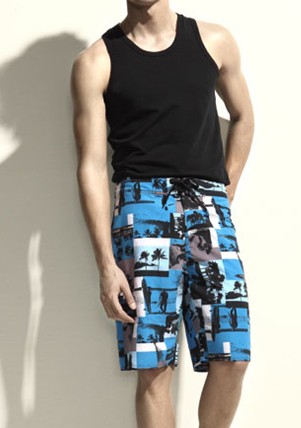 Men beach pants blue color - Click Image to Close
